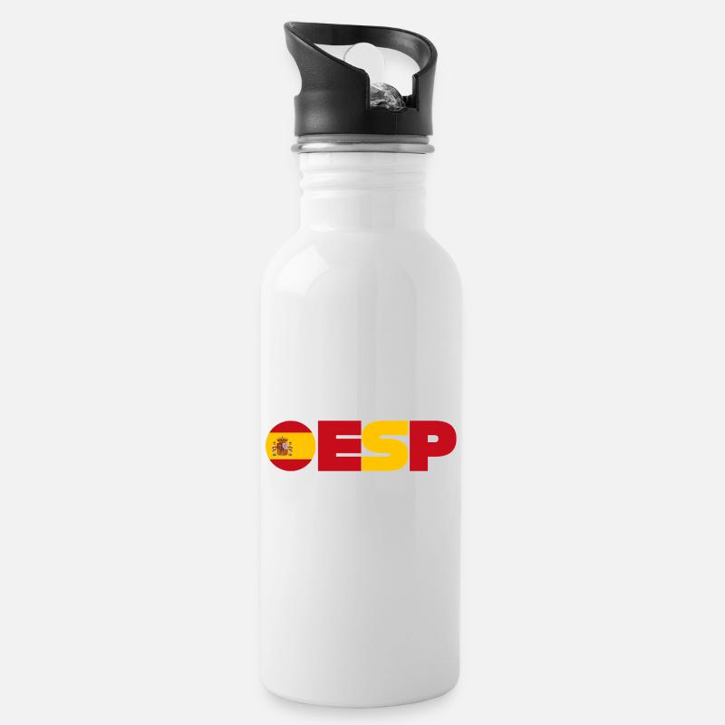 Espagne - Gourde avec paille intégrée - blanc