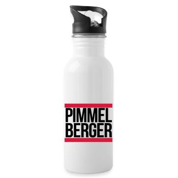 PIMMELBERGER - Trinkflasche mit integriertem Trinkhalm - Weiß - Rechts