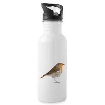 Robin - Water bottle with straw - white - Right