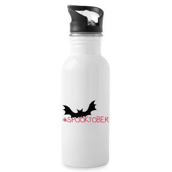 #spooktober / Halloween - Trinkflasche mit integriertem Trinkhalm - Weiß - Rechts
