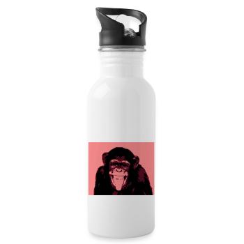 AFFE - Trinkflasche mit integriertem Trinkhalm - Weiß - Rechts