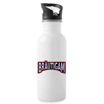 Junggesellenabschied Bräutigam - Trinkflasche mit integriertem Trinkhalm - Weiß - Rechts