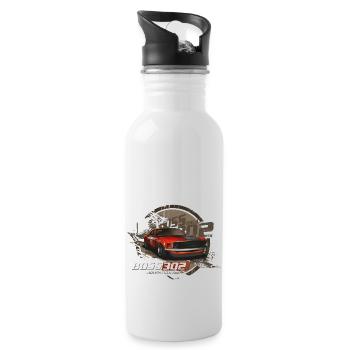 Racing 302 - Trinkflasche mit integriertem Trinkhalm - Weiß - Rechts