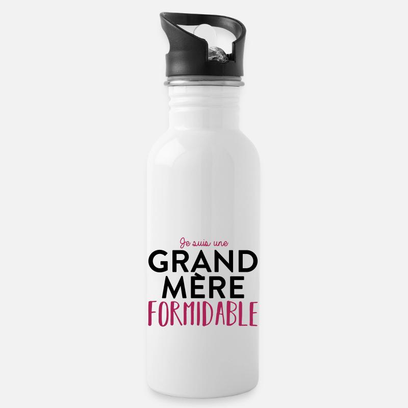 Grand mere formidable - Gourde avec paille intégrée - blanc