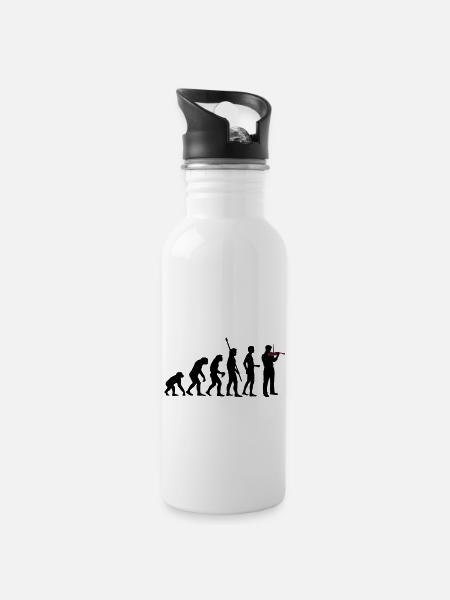 evolution_geiger - Gourde avec paille intégrée - blanc