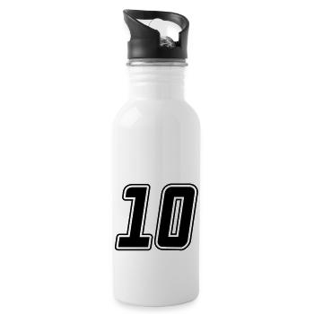 Number 10 - Water bottle with straw - white - Right