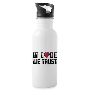 Computer - Trinkflasche mit integriertem Trinkhalm - Weiß - Rechts
