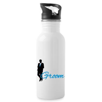 Groom - Trinkflasche mit integriertem Trinkhalm - Weiß - Rechts