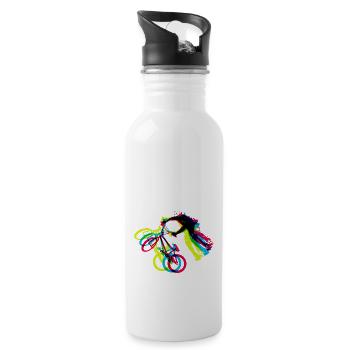 BMX TAILWHIP - Trinkflasche mit integriertem Trinkhalm - Weiß - Rechts