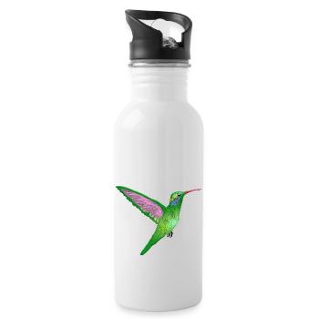 Kolibri - Trinkflasche mit integriertem Trinkhalm - Weiß - Rechts