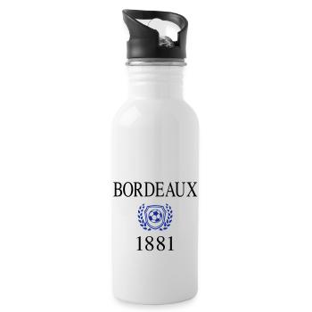 Bordeaux 1881 Herkunft - Trinkflasche mit integriertem Trinkhalm - Weiß - Rechts
