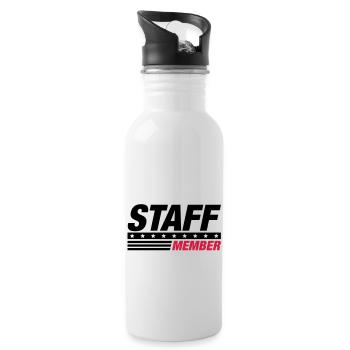 staff - Trinkflasche mit integriertem Trinkhalm - Weiß - Rechts