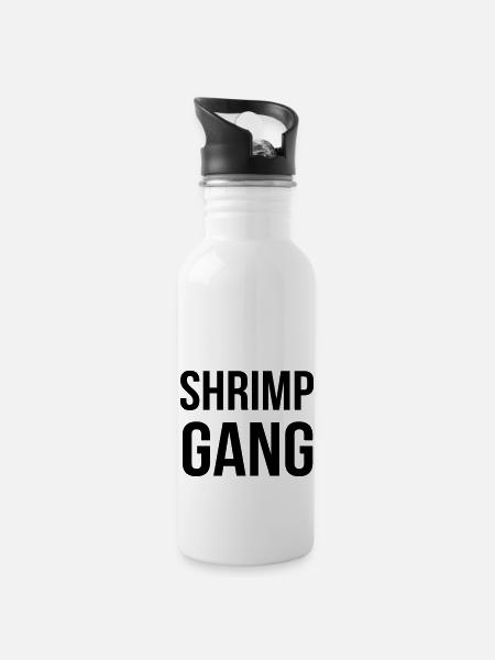 SHRIMP GEAR - Water bottle with straw - white