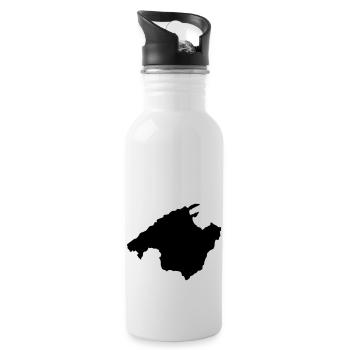 malle - Trinkflasche mit integriertem Trinkhalm - Weiß - Rechts