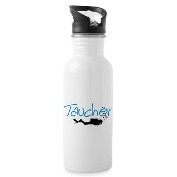 taucher_we2 - Trinkflasche mit integriertem Trinkhalm - Weiß - Rechts