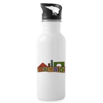 Benno - Trinkflasche mit integriertem Trinkhalm - Weiß - Rechts