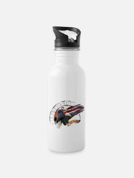 kl_linedance32 - Trinkflasche mit integriertem Trinkhalm - Weiß