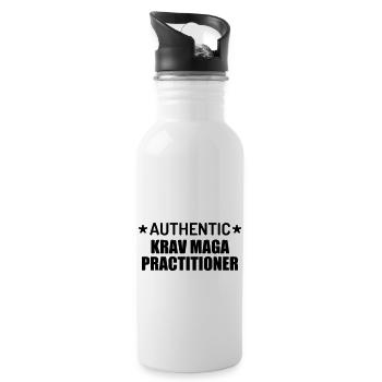 Krav Maga / Krav-Maga / Kampfkunst / Martial Art - Water bottle with straw - white - Right