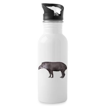 The tapir, pig or elephant? - Water bottle with straw - white - Right
