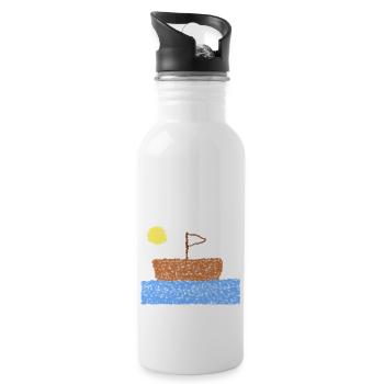 BOAT FOR KIDS - Water bottle with straw - white - Right