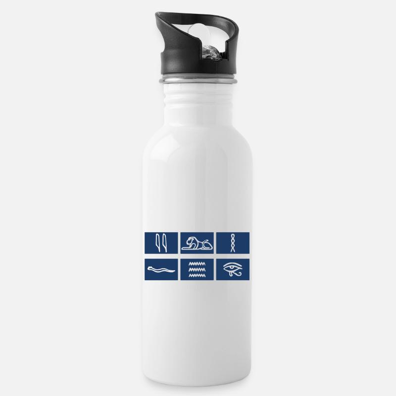 ONLY CONNECT - Water bottle with straw - white