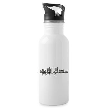 Toronto, Canada - Gourde avec paille intégrée - blanc - Droite