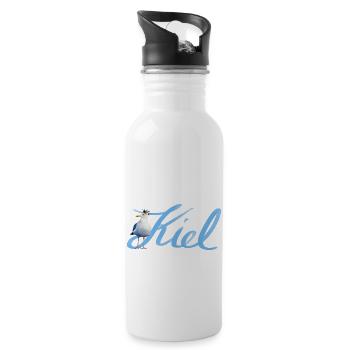 kiel möwe - Water bottle with straw - white - Right