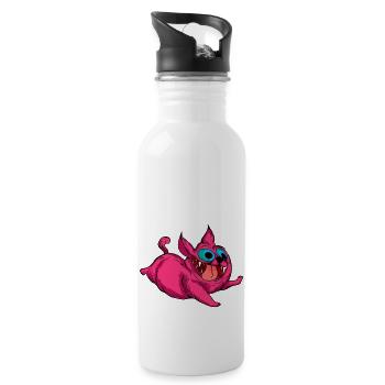 Funny dogs 8 - Water bottle with straw - white - Right