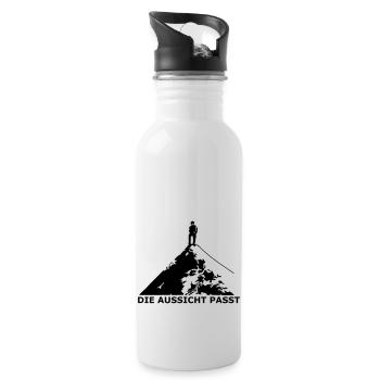 Ortler - Trinkflasche mit integriertem Trinkhalm - Weiß - Rechts