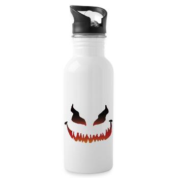 FIRE DUDE - Trinkflasche mit integriertem Trinkhalm - Weiß - Rechts