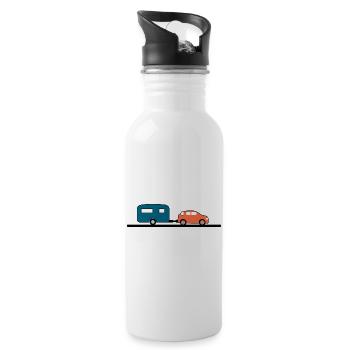 Auto - Trinkflasche mit integriertem Trinkhalm - Weiß - Rechts