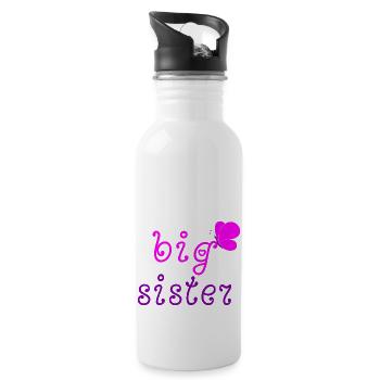 Big Sister - Water bottle with straw - white - Right