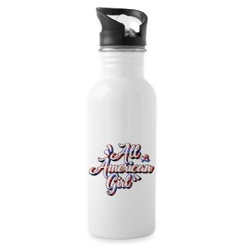 All American Girl - Water bottle with straw - white - Right