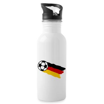 Fans de football - Gourde avec paille intégrée - blanc - Droite