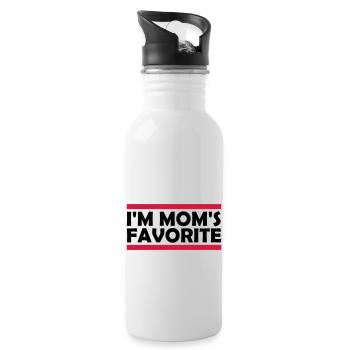I m mom s - Trinkflasche mit integriertem Trinkhalm - Weiß - Rechts