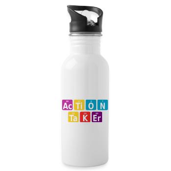 Action taker - Trinkflasche mit integriertem Trinkhalm - Weiß - Rechts
