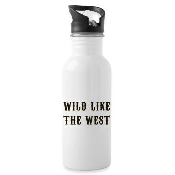 Wild like the west - Water bottle with straw - white - Right