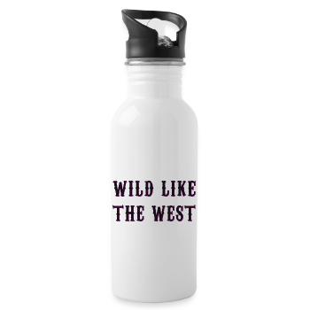 Wild like the west - Water bottle with straw - white - Right