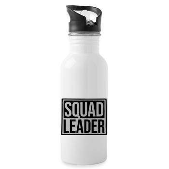 Schild Squad Leader Design - Trinkflasche mit integriertem Trinkhalm - Weiß - Rechts