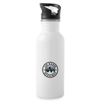 Ich hasse Menschen - Trinkflasche mit integriertem Trinkhalm - Weiß - Rechts