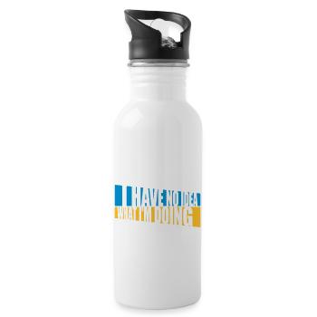 I Have No Idea - Water bottle with straw - white - Right