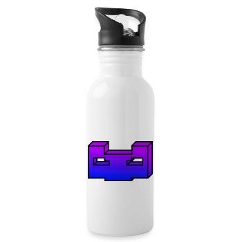 Cool mask / e.g. for streaming backgrounds - Water bottle with straw - white - Right