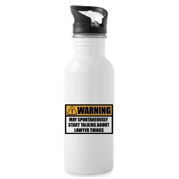 Lawyer Sayings Funny Funny Cool Men - Water bottle with straw - white - Right