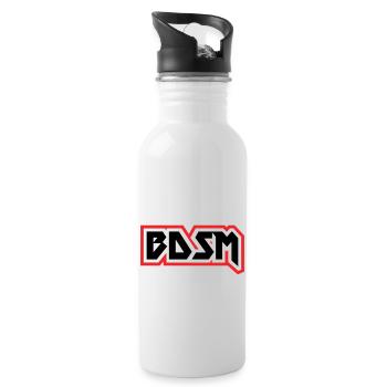 BDSM-Datei - Trinkflasche mit integriertem Trinkhalm - Weiß - Rechts