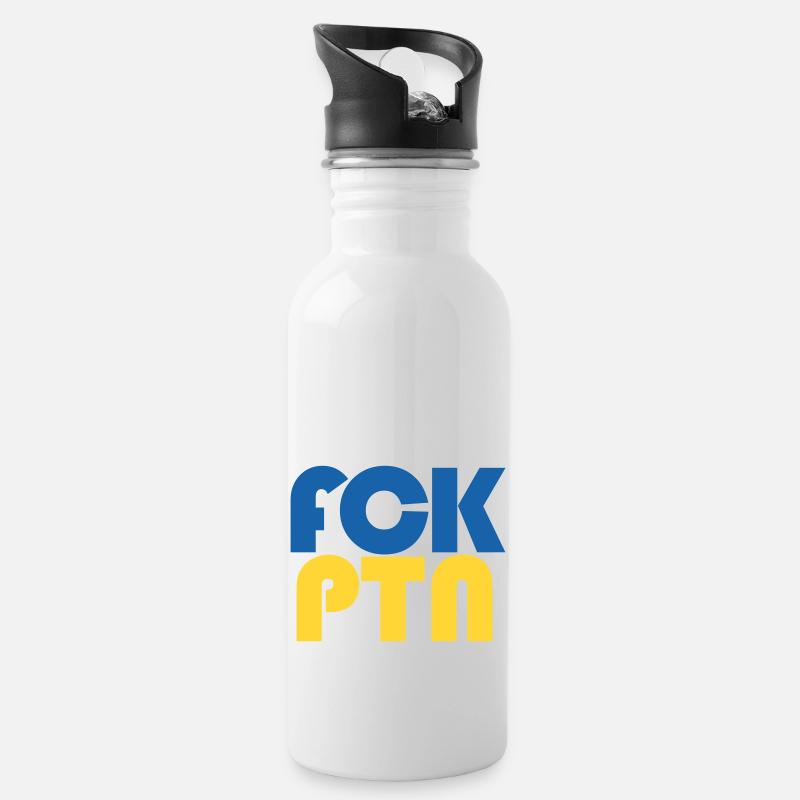 fckptn - Gourde avec paille intégrée - blanc