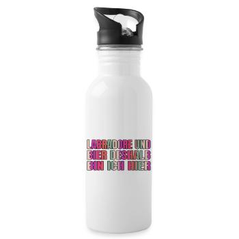 hundeliebhaber junggesellenabschied geschenkidee - Trinkflasche mit integriertem Trinkhalm - Weiß - Rechts
