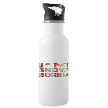 fun under the tree beach holiday statement cute - Trinkflasche mit integriertem Trinkhalm - Weiß - Rechts
