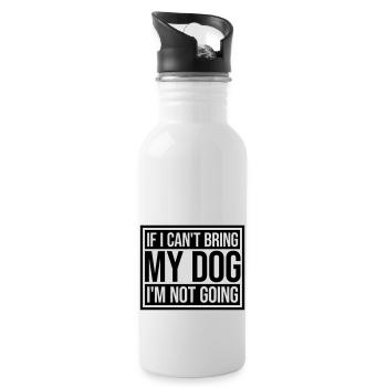 Citation Apportez mon chien - Gourde avec paille intégrée - blanc - Droite