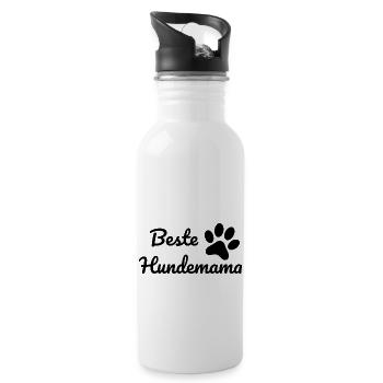 Hund Dog - Trinkflasche mit integriertem Trinkhalm - Weiß - Rechts