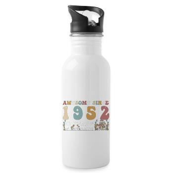 Génial depuis 1952 71 Année de Perfection - 71ème - Gourde avec paille intégrée - blanc - Droite